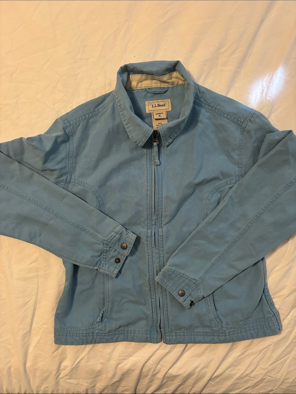 Vintage L.L. Bean Light Blue Cotton Shirt Jacket